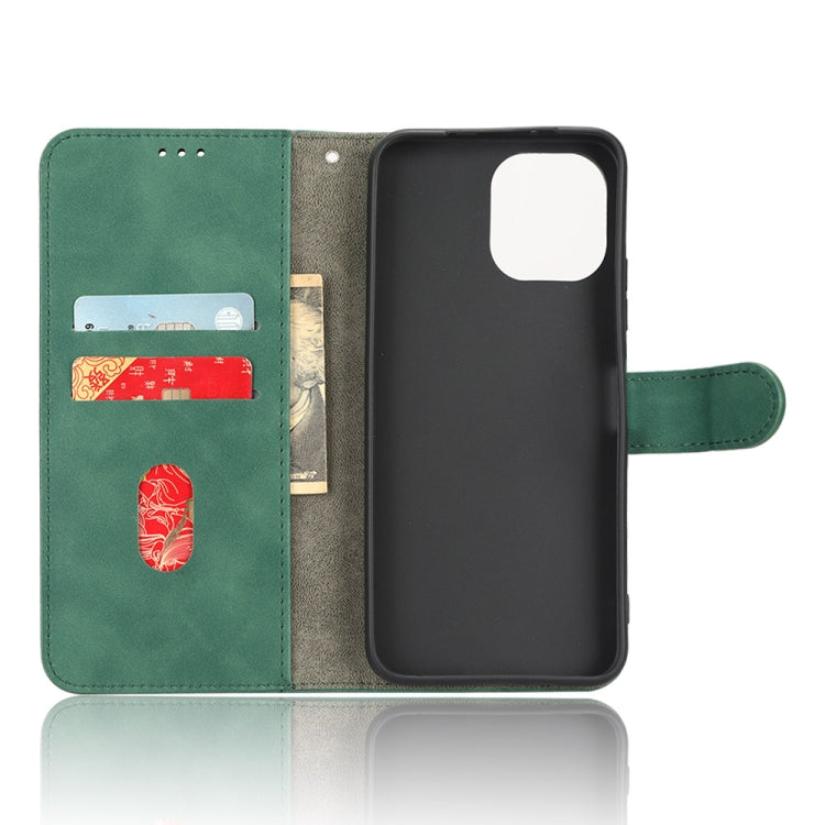 For Huawei  Nova Y61 Skin Feel Magnetic Flip Leather Phone Case(Green) - Huawei Cases by buy2fix | Online Shopping UK | buy2fix