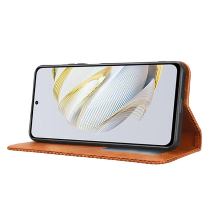 For Huawei nova 10 SE Magnetic Buckle Retro Texture Leather Phone Case(Brown) - Huawei Cases by buy2fix | Online Shopping UK | buy2fix