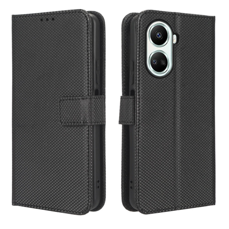 For Huawei nova 10 SE Diamond Texture Leather Phone Case(Black) - Huawei Cases by buy2fix | Online Shopping UK | buy2fix