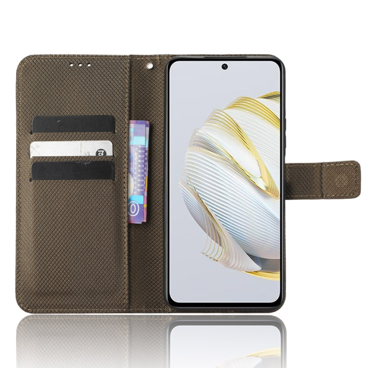 For Huawei nova 10 SE Diamond Texture Leather Phone Case(Brown) - Huawei Cases by buy2fix | Online Shopping UK | buy2fix