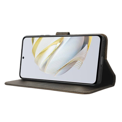 For Huawei nova 10 SE Diamond Texture Leather Phone Case(Brown) - Huawei Cases by buy2fix | Online Shopping UK | buy2fix
