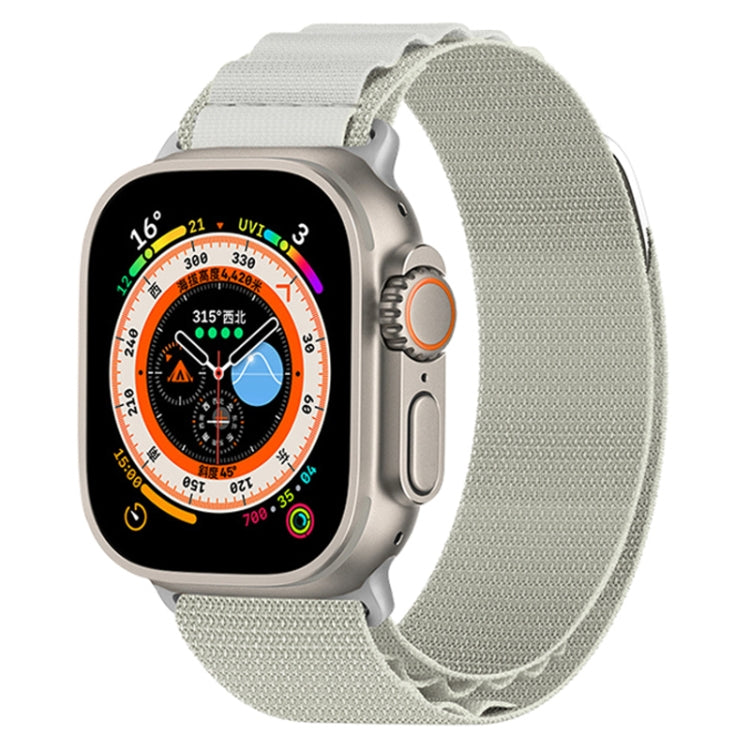 Nylon Loop Watch Band For Apple Watch Ultra 49mm&Watch Ultra 2 49mm / Series 9&8&7 45mm / SE 3&SE 2&6&SE&5&4 44mm / 3&2&1 42mm(Beige) - Watch Bands by buy2fix | Online Shopping UK | buy2fix
