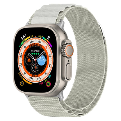 Nylon Loop Watch Band For Apple Watch Ultra 49mm&Watch Ultra 2 49mm / Series 9&8&7 45mm / SE 3&SE 2&6&SE&5&4 44mm / 3&2&1 42mm(Beige) - Watch Bands by buy2fix | Online Shopping UK | buy2fix