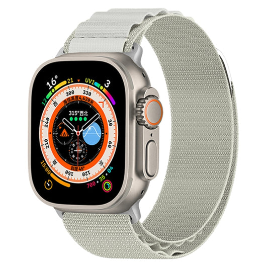 Nylon Loop Watch Band For Apple Watch Ultra 49mm&Watch Ultra 2 49mm / Series 9&8&7 45mm / SE 3&SE 2&6&SE&5&4 44mm / 3&2&1 42mm(Beige) by buy2fix