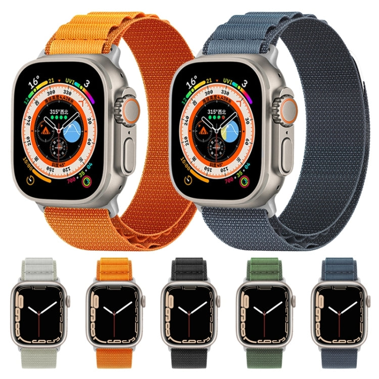 Nylon Loop Watch Band For Apple Watch Ultra 49mm&Watch Ultra 2 49mm / Series 9&8&7 45mm / SE 3&SE 2&6&SE&5&4 44mm / 3&2&1 42mm(Beige) - Watch Bands by buy2fix | Online Shopping UK | buy2fix