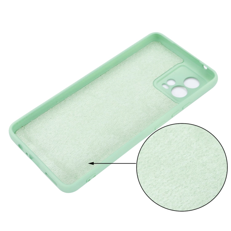 For Motorola Moto G72 Pure Color Liquid Silicone Shockproof Full Coverage Phone Case(Green) - Motorola Cases by buy2fix | Online Shopping UK | buy2fix