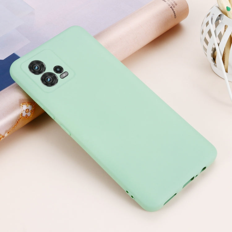For Motorola Moto G72 Pure Color Liquid Silicone Shockproof Full Coverage Phone Case(Green) - Motorola Cases by buy2fix | Online Shopping UK | buy2fix