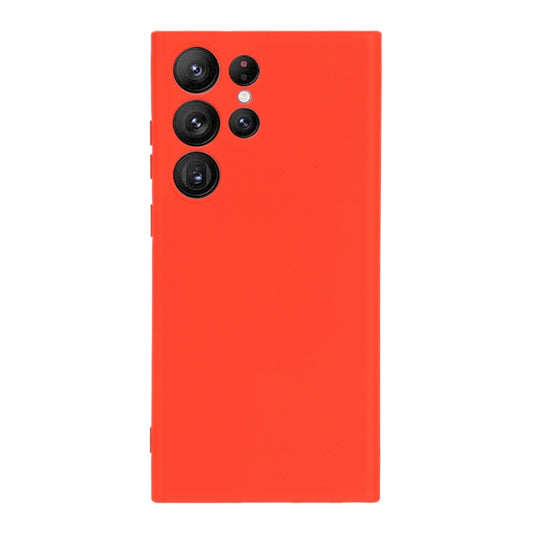 For Samsung Galaxy S23 Ultra 5G Pure Color Liquid Silicone Shockproof Full Coverage Phone Case(Red) - Galaxy S23 Ultra 5G Cases by buy2fix | Online Shopping UK | buy2fix
