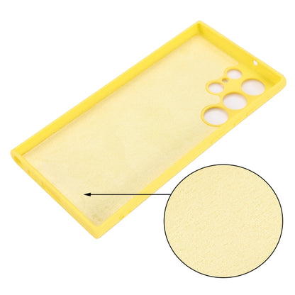 For Samsung Galaxy S23 Ultra 5G Pure Color Liquid Silicone Shockproof Full Coverage Phone Case(Yellow) - Galaxy S23 Ultra 5G Cases by buy2fix | Online Shopping UK | buy2fix