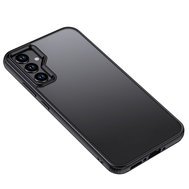 For Samsung Galaxy A34 Armor Clear TPU Hard PC Phone Case(Matte Black) by buy2fix