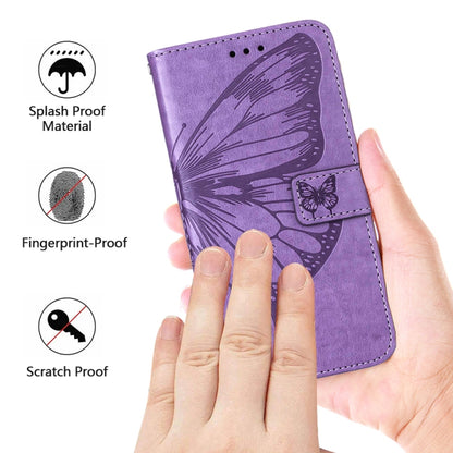 For Infinix Smart 7 X6515 Embossed Butterfly Flip Leather Phone Case(Purple) by buy2fix