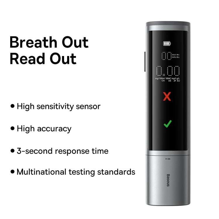 Baseus SafeJourney Pro Series Breathalyzer(Space Grey) by Baseus