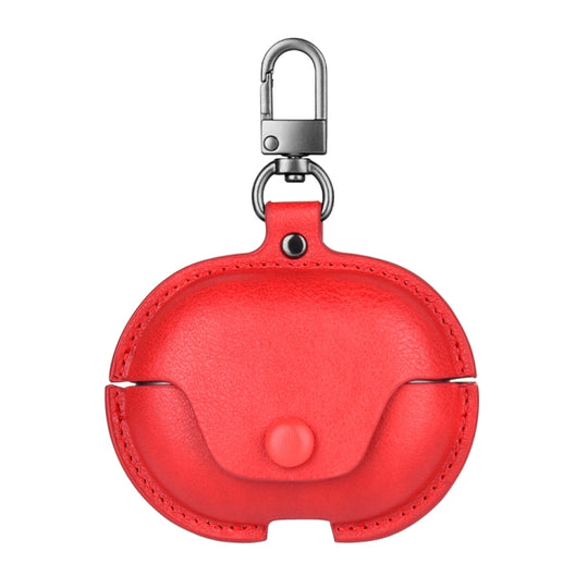 For Huawei FreeBuds Pro Business Leather Earphone Protective Case with Hook(Red)