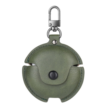 For Huawei FreeBuds 4 / 4E Business Leather Earphone Protective Case with Hook(Green) - Huawei Earphone Case by buy2fix | Online Shopping UK | buy2fix
