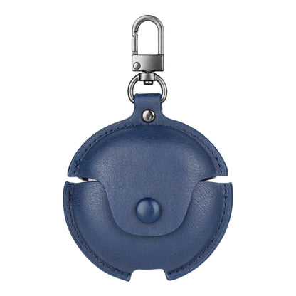 For Huawei FreeBuds 4 / 4E Business Leather Earphone Protective Case with Hook(Blue) - Huawei Earphone Case by buy2fix | Online Shopping UK | buy2fix