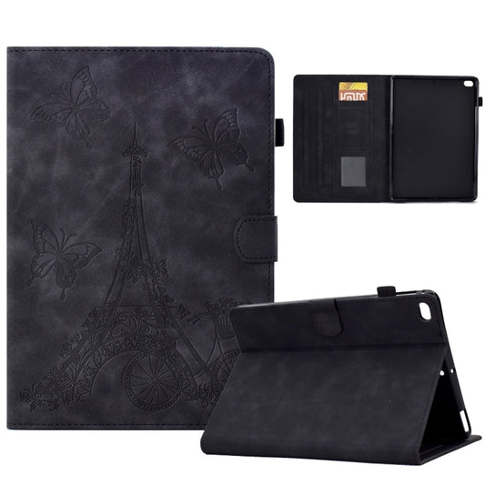 For iPad Air / Air 2 / 9.7 2017 / 9.7 2018 Tower Embossed Leather Smart Tablet Case(Black) - iPad 9.7 (2018) & (2017) Cases by buy2fix | Online Shopping UK | buy2fix