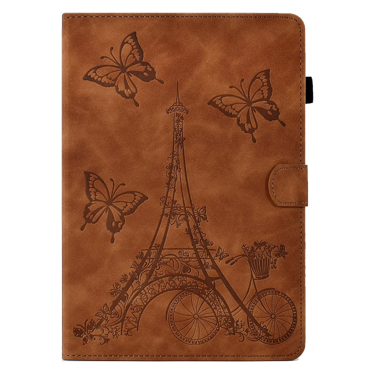 For iPad mini 5 / 4 / 3 / 2 / 1 Tower Embossed Leather Smart Tablet Case(Brown) - iPad mini (2019) / mini 5 Cases by buy2fix | Online Shopping UK | buy2fix