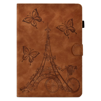 For iPad mini 5 / 4 / 3 / 2 / 1 Tower Embossed Leather Smart Tablet Case(Brown) - iPad mini (2019) / mini 5 Cases by buy2fix | Online Shopping UK | buy2fix