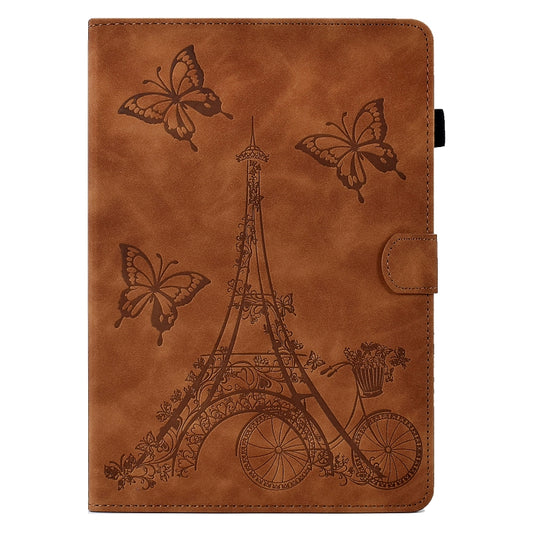 For iPad mini 5 / 4 / 3 / 2 / 1 Tower Embossed Leather Smart Tablet Case(Brown) - iPad mini (2019) / mini 5 Cases by buy2fix | Online Shopping UK | buy2fix