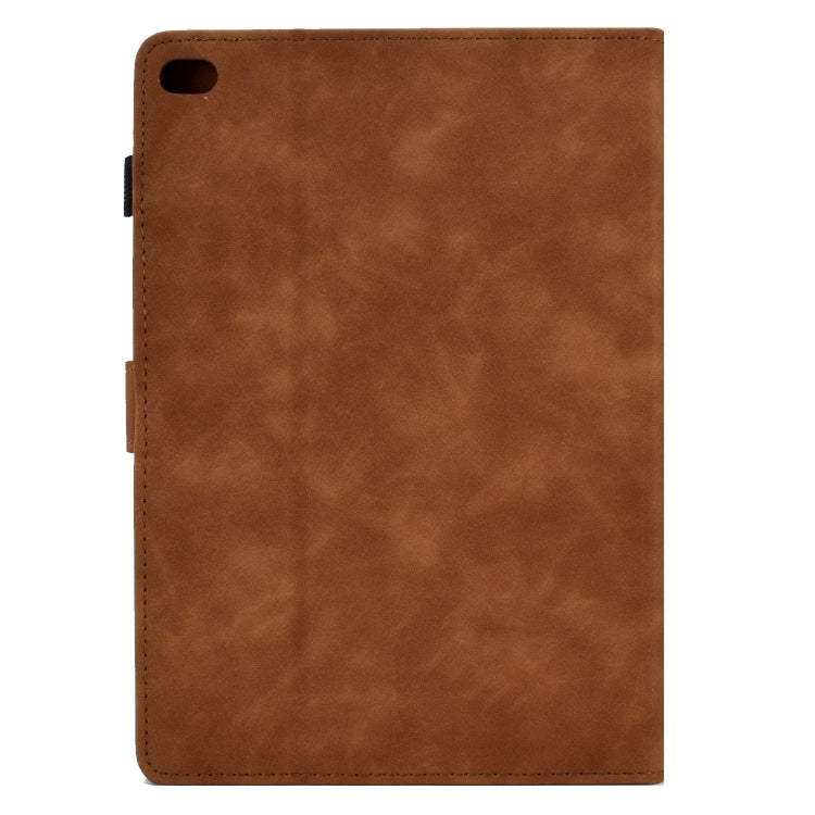 For iPad mini 5 / 4 / 3 / 2 / 1 Tower Embossed Leather Smart Tablet Case(Brown) - iPad mini (2019) / mini 5 Cases by buy2fix | Online Shopping UK | buy2fix