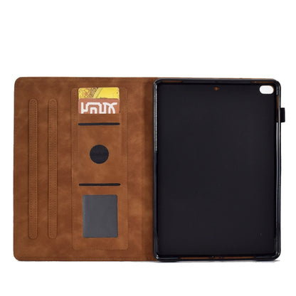 For iPad mini 5 / 4 / 3 / 2 / 1 Tower Embossed Leather Smart Tablet Case(Brown) - iPad mini (2019) / mini 5 Cases by buy2fix | Online Shopping UK | buy2fix