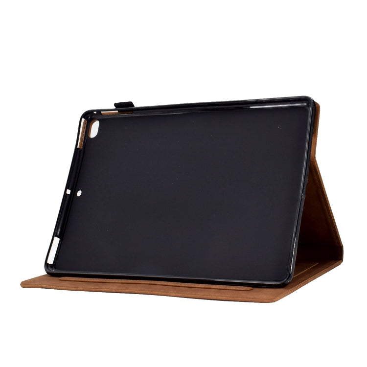 For iPad mini 5 / 4 / 3 / 2 / 1 Tower Embossed Leather Smart Tablet Case(Brown) - iPad mini (2019) / mini 5 Cases by buy2fix | Online Shopping UK | buy2fix