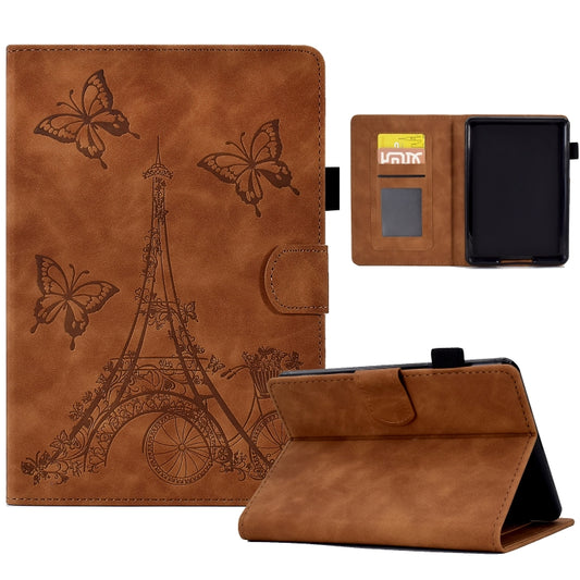 For Amazon Kindle Paperwhite 5 Tower Embossed Leather Smart Tablet Case(Brown) - Amazon by buy2fix | Online Shopping UK | buy2fix