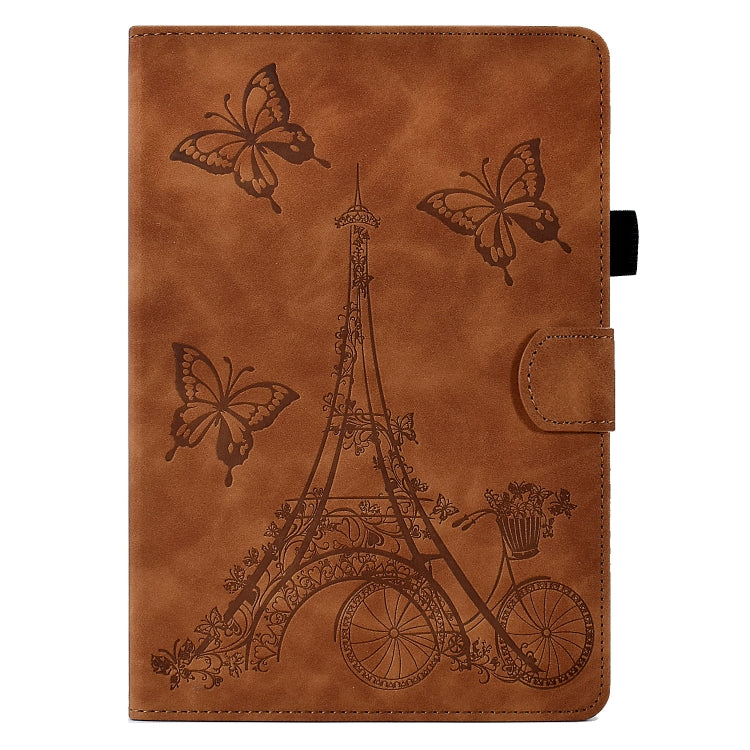 For Amazon Kindle Paperwhite 5 Tower Embossed Leather Smart Tablet Case(Brown) - Amazon by buy2fix | Online Shopping UK | buy2fix