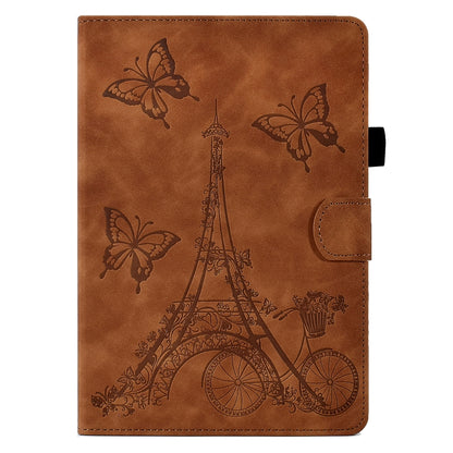 For Amazon Kindle Paperwhite 5 Tower Embossed Leather Smart Tablet Case(Brown) - Amazon by buy2fix | Online Shopping UK | buy2fix