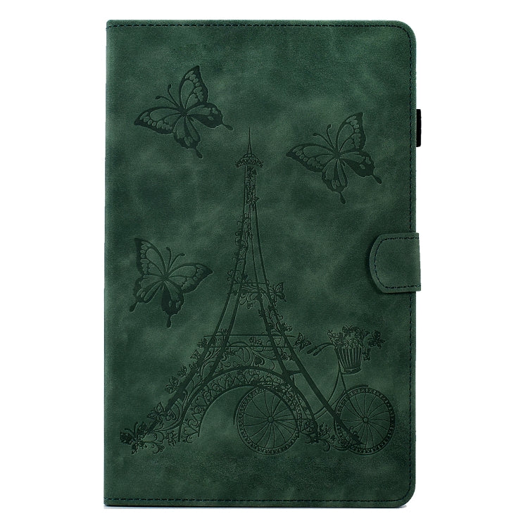For Lenovo Tab M10 Gen 2 Tower Embossed Leather Smart Tablet Case(Green) - Lenovo by buy2fix | Online Shopping UK | buy2fix