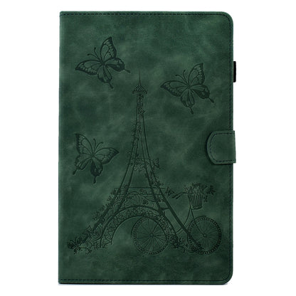 For Lenovo Tab M10 Gen 2 Tower Embossed Leather Smart Tablet Case(Green) - Lenovo by buy2fix | Online Shopping UK | buy2fix