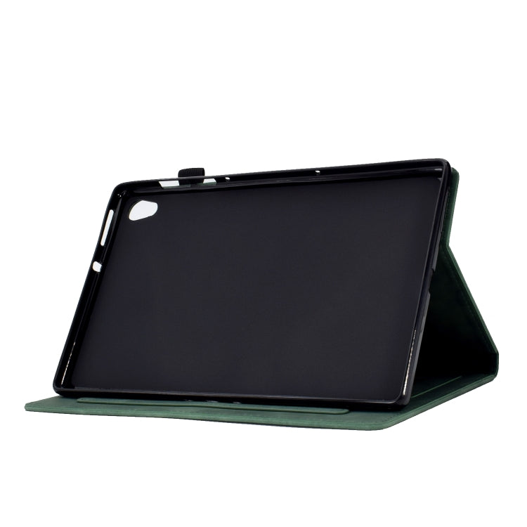 For Lenovo Tab M10 Gen 2 Tower Embossed Leather Smart Tablet Case(Green) - Lenovo by buy2fix | Online Shopping UK | buy2fix