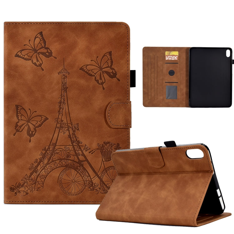 For Lenovo Tab P11 Tower Embossed Leather Smart Tablet Case(Brown) - Lenovo by buy2fix | Online Shopping UK | buy2fix
