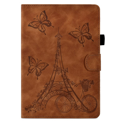 For Lenovo Tab P11 Tower Embossed Leather Smart Tablet Case(Brown) - Lenovo by buy2fix | Online Shopping UK | buy2fix