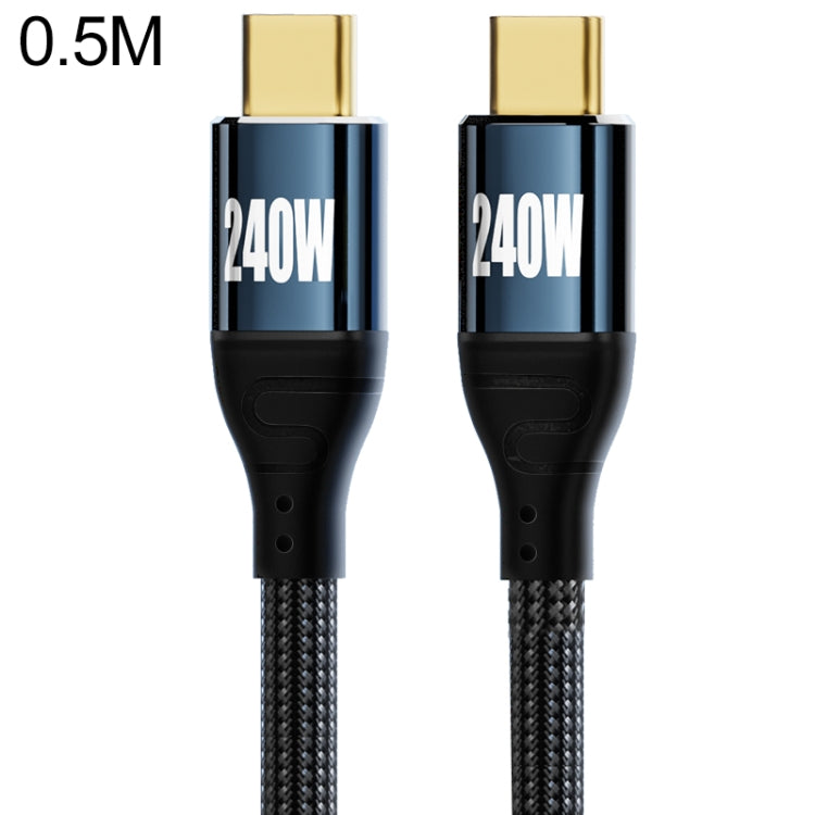 PD 240W Type-C to Type-C Fast Charge Data Cable, Length:0.5m by buy2fix