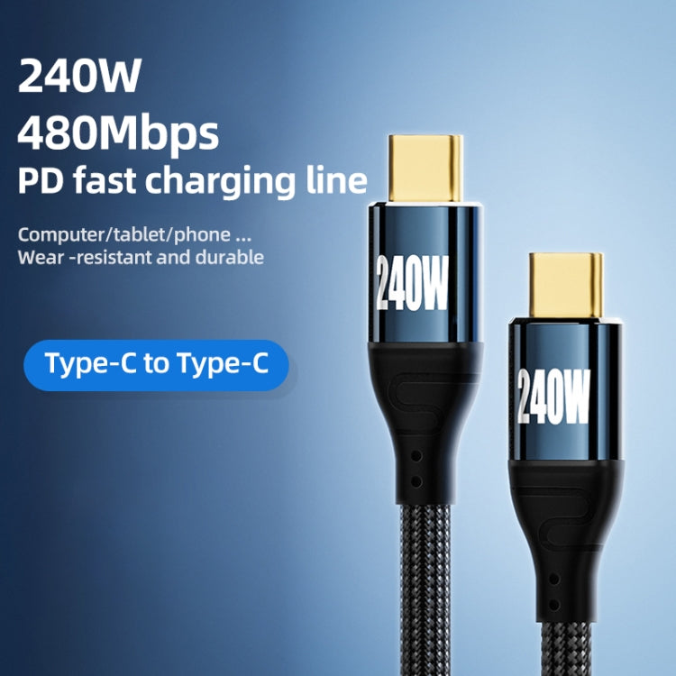 PD 240W Type-C to Type-C Fast Charge Data Cable, Length:3m by buy2fix