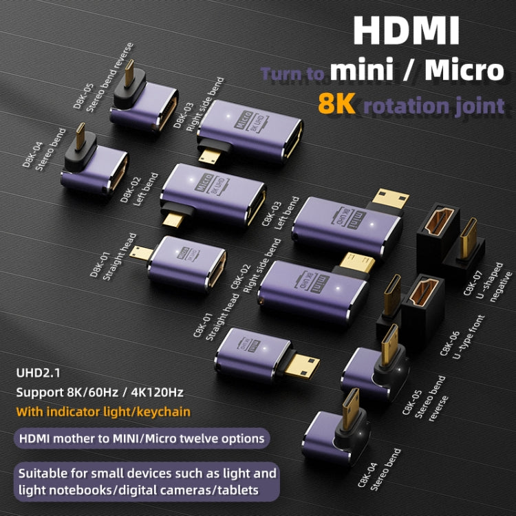 D8K-05 8K HDMI 2.1 to Micro HDMI Adapter by buy2fix