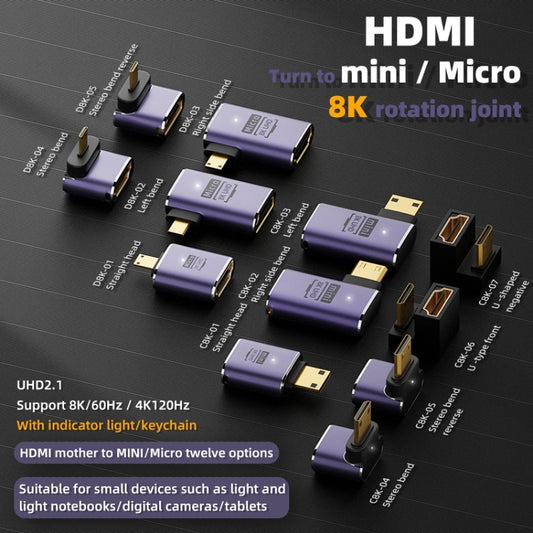 D8K-05 8K HDMI 2.1 to Micro HDMI Adapter by buy2fix
