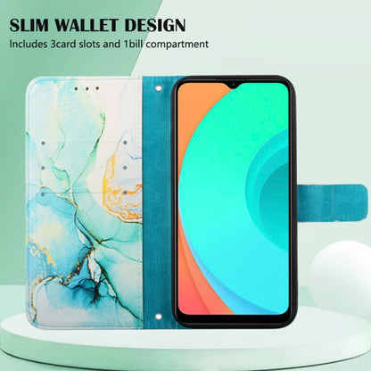 For Infinix Smart 7 X6515 PT003 Marble Pattern Flip Leather Phone Case(Green) - Infinix Cases by buy2fix | Online Shopping UK | buy2fix