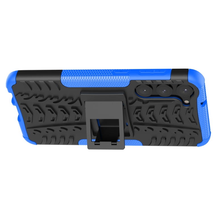 For Samsung Galaxy S23+ 5G Tire Texture TPU + PC Phone Case with Holder(Blue) - Galaxy S23+ 5G Cases by buy2fix | Online Shopping UK | buy2fix