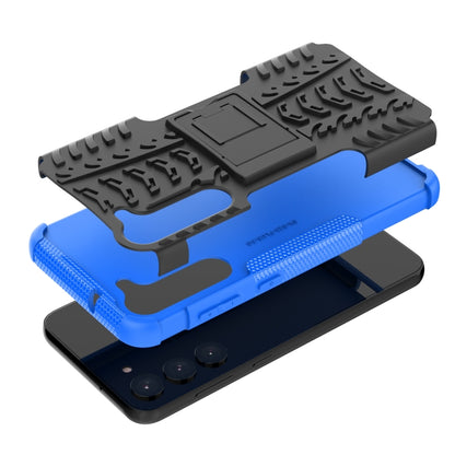 For Samsung Galaxy S23+ 5G Tire Texture TPU + PC Phone Case with Holder(Blue) - Galaxy S23+ 5G Cases by buy2fix | Online Shopping UK | buy2fix