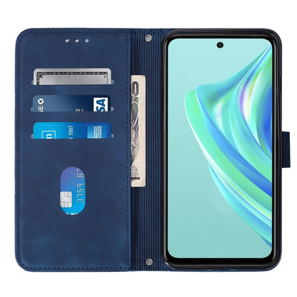 For Infinix Hot 20 Play Crossbody 3D Embossed Flip Leather Phone Case(Blue) - Infinix Cases by buy2fix | Online Shopping UK | buy2fix