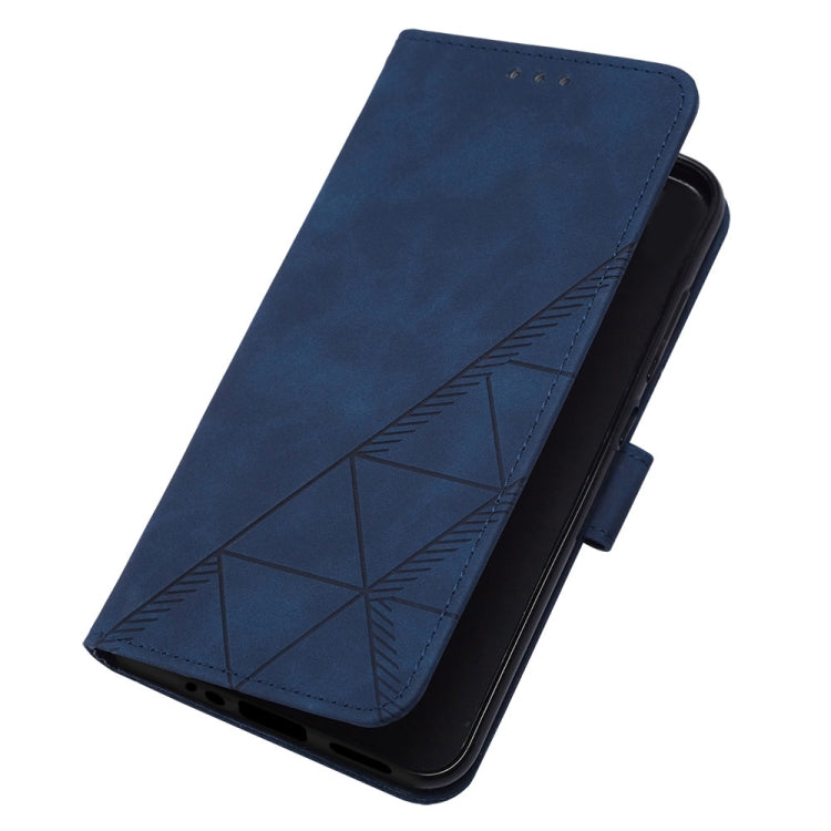 For Infinix Hot 20 Play Crossbody 3D Embossed Flip Leather Phone Case(Blue) - Infinix Cases by buy2fix | Online Shopping UK | buy2fix