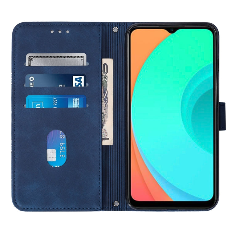 For Infinix Smart 7 Crossbody 3D Embossed Flip Leather Phone Case(Blue) - Infinix Cases by buy2fix | Online Shopping UK | buy2fix