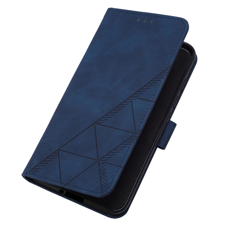 For Infinix Smart 7 Crossbody 3D Embossed Flip Leather Phone Case(Blue) - Infinix Cases by buy2fix | Online Shopping UK | buy2fix