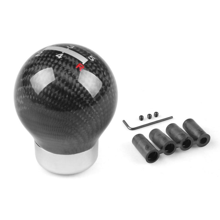 Universal Car Carbon Fiber Gear Shift Knob, 5-speed by buy2fix
