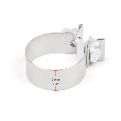 2.5 inch Car Turbo Exhaust Downpipe O-Band Clamp Stainless Steel 304 Flange Clamp - Booster Cable & Clip by buy2fix | Online Shopping UK | buy2fix