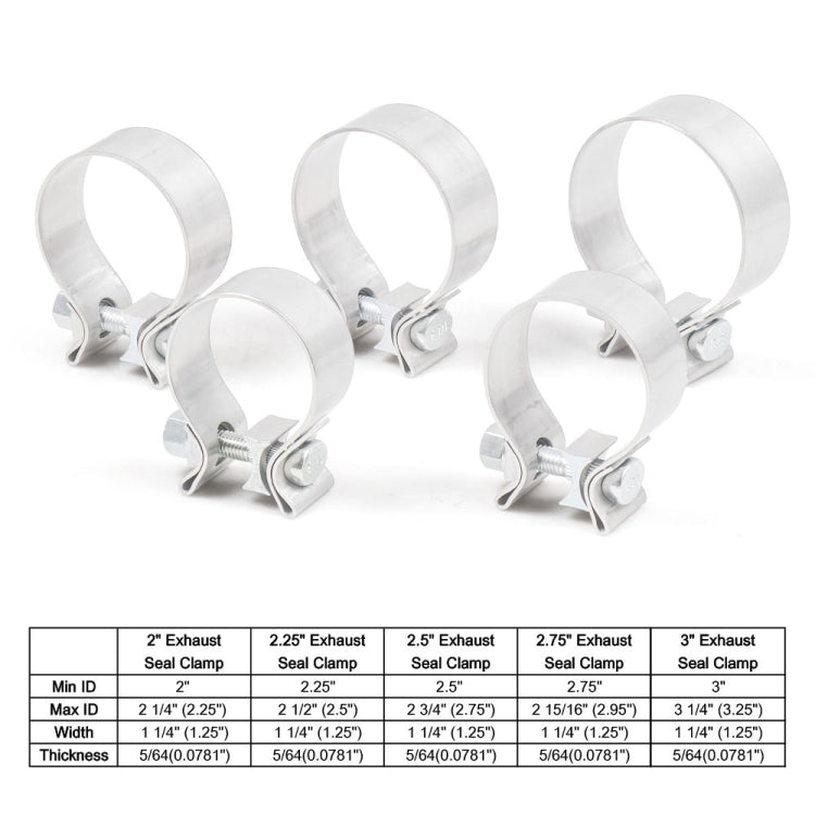 2.5 inch Car Turbo Exhaust Downpipe O-Band Clamp Stainless Steel 304 Flange Clamp - Booster Cable & Clip by buy2fix | Online Shopping UK | buy2fix