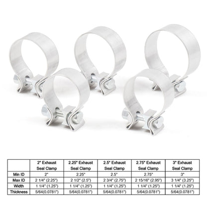 2.5 inch Car Turbo Exhaust Downpipe O-Band Clamp Stainless Steel 304 Flange Clamp - Booster Cable & Clip by buy2fix | Online Shopping UK | buy2fix
