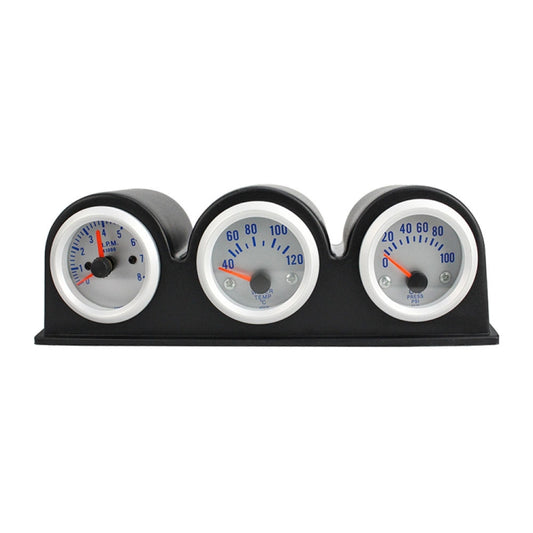 52mm 3 in 1 12V Car Combined Meter Tachometer + Water Temp Gauge + Oil Press Gauge with Bracket - Clocks & Car Meters by buy2fix | Online Shopping UK | buy2fix